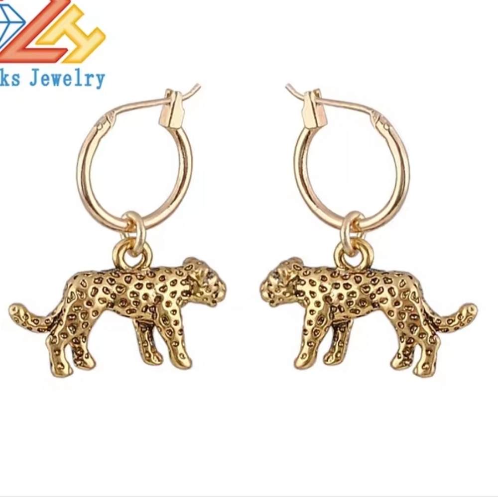 Leopard Hoop Earrings